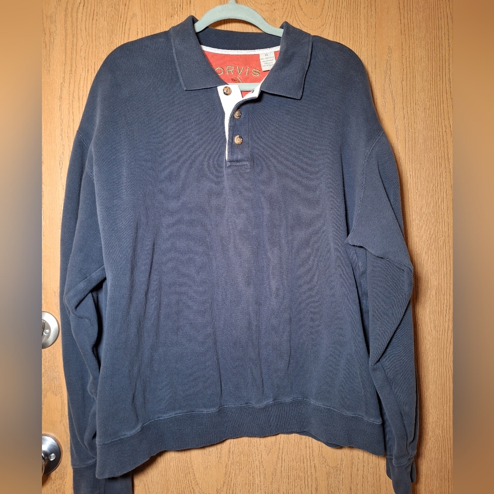 Orvis Navy Blue Polo Shirt
